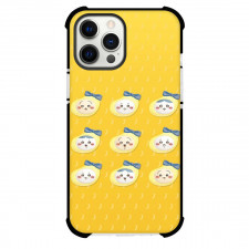 Chiikawa Phone Case For iPhone Samsung Galaxy Pixel OnePlus Vivo Xiaomi Asus Sony Motorola Nokia - Chiikawa Nine Cute Characters with Rain Yellow Pattern Background