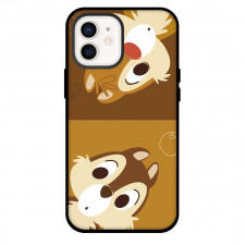 Chip N Dale Phone Case For iPhone Samsung Galaxy Pixel OnePlus Vivo Xiaomi Asus Sony Motorola Nokia - Chip N Dale Up And Down Portrait On Brown Background