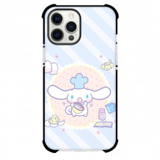 Cinnamoroll Phone Case For iPhone Samsung Galaxy Pixel OnePlus Vivo Xiaomi Asus Sony Motorola Nokia - Cinnamoroll Making Dessert On Blue Stripe Background