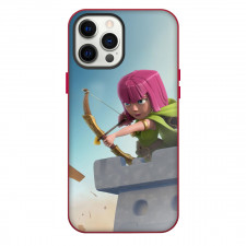 Clash of Clans Archer Queen Phone Case For iPhone Samsung Galaxy Pixel OnePlus Vivo Xiaomi Asus Sony Motorola Nokia - Archer Queen Throwing Arrow From Roof Poster