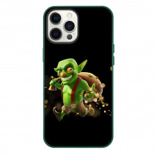Clash of Clans Goblin Phone Case For iPhone Samsung Galaxy Pixel OnePlus Vivo Xiaomi Asus Sony Motorola Nokia - Goblin Running On Black Background