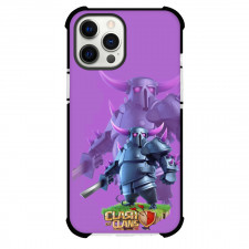 Clash of Clans Pekka Phone Case For iPhone Samsung Galaxy Pixel OnePlus Vivo Xiaomi Asus Sony Motorola Nokia - Pekka Standing On Grass Purple Background