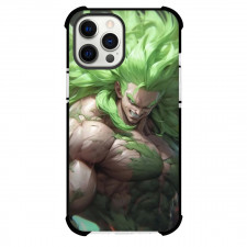 Dragon Ball Broly Phone Case For iPhone And Samsung Galaxy Devices - Broly Side Portrait Blue Background