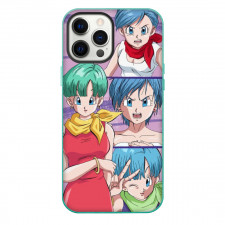 Dragon Ball Z Bulma Phone Case For iPhone Samsung Galaxy Pixel OnePlus Vivo Xiaomi Asus Sony Motorola Nokia - Bulma Different Mood Purple Portrait Collage