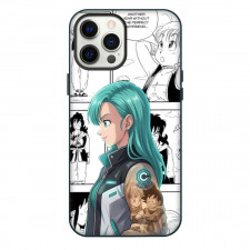 Dragon Ball Z Bulma Phone Case For iPhone Samsung Galaxy Pixel OnePlus Vivo Xiaomi Asus Sony Motorola Nokia - Bulma Side Portrait Comic Background