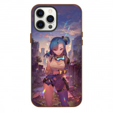 Dragon Ball Z Bulma Phone Case For iPhone Samsung Galaxy Pixel OnePlus Vivo Xiaomi Asus Sony Motorola Nokia - Bulma Standing Portrait Scenery Background