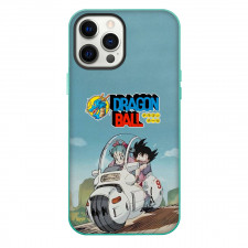 Dragon Ball Z Phone Case For iPhone Samsung Galaxy Pixel OnePlus Vivo Xiaomi Asus Sony Motorola Nokia - Bulma And Goku Riding Retro Series Poster