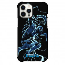 Blue Beetle Phone Case For iPhone Samsung Galaxy Pixel OnePlus Vivo Xiaomi Asus Sony Motorola Nokia - Blue Beetle Jumping Side Portrait On Black Background Comic Art