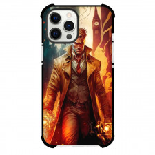 DC's Legends Of Tomorrow John Constantine Phone Case For iPhone Samsung Galaxy Pixel OnePlus Vivo Xiaomi Asus Sony Motorola Nokia - John Constantine Illustration Burning City Background