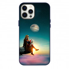 Supergirl Phone Case For iPhone Samsung Galaxy Pixel OnePlus Vivo Xiaomi Asus Sony Motorola Nokia - Supergirl Dog Sitting In Sky Background