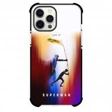 DC Comics Superman Phone Case For iPhone Samsung Galaxy Pixel OnePlus Vivo Xiaomi Asus Sony Motorola Nokia - Looking Up Flag Poster