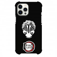 Demon Slayer Akaza Phone Case For iPhone Samsung Galaxy Pixel OnePlus Vivo Xiaomi Asus Sony Motorola Nokia - Akaza Avatar Minimalist On Black Background