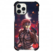Demon Slayer Akaza Phone Case For iPhone Samsung Galaxy Pixel OnePlus Vivo Xiaomi Asus Sony Motorola Nokia - Akaza Fight Pose Burning Aura