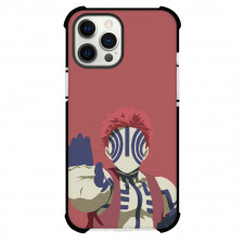 Demon Slayer Akaza Phone Case For iPhone Samsung Galaxy Pixel OnePlus Vivo Xiaomi Asus Sony Motorola Nokia - Akaza Portrait Minimalist On Red Background