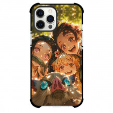 Demon Slayer Phone Case For iPhone Samsung Galaxy Pixel OnePlus Vivo Xiaomi Asus Sony Motorola Nokia - Characters Happy and Smiling Group Picture