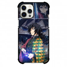 Demon Slayer Giyu Tomioka Phone Case For iPhone Samsung Galaxy Pixel OnePlus Vivo Xiaomi Asus Sony Motorola Nokia - Giyu Tomioka Collage Comic Art Background