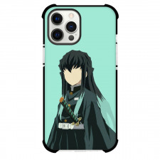 Demon Slayer Muichiro Tokito Phone Case For iPhone Samsung Galaxy Pixel OnePlus Vivo Xiaomi Asus Sony Motorola Nokia - Muichiro Tokito Portrait Minimalist On Green Background