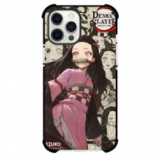 Demon Slayer Nezuko Kamado Phone Case For iPhone Samsung Galaxy Pixel OnePlus Vivo Xiaomi Asus Sony Motorola Nokia - Nezuko Kamado Manga Portrait Background