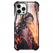 Demon Slayer Nezuko Kamado Phone Case For iPhone Samsung Galaxy Pixel OnePlus Vivo Xiaomi Asus Sony Motorola Nokia - Nezuko Kamado Portrait Bamboo Trees Background