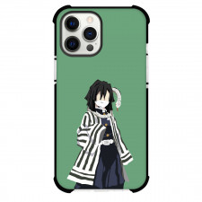 Demon Slayer Obanai Iguro Phone Case For iPhone Samsung Galaxy Pixel OnePlus Vivo Xiaomi Asus Sony Motorola Nokia - Obanai Iguro Portrait Minimalist On Green Background