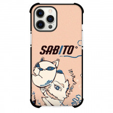 Demon Slayer Sabito Phone Case For iPhone Samsung Galaxy Pixel OnePlus Vivo Xiaomi Asus Sony Motorola Nokia - Sabito Illustration On Pink Background