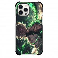 Demon Slayer Sanemi Shinazugawa Phone Case For iPhone Samsung Galaxy Pixel OnePlus Vivo Xiaomi Asus Sony Motorola Nokia - Sanemi Shinazugawa Glowing Eyes Green Swirl