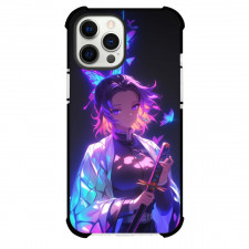 Demon Slayer Shinobu Kocho Phone Case For iPhone Samsung Galaxy Pixel OnePlus Vivo Xiaomi Asus Sony Motorola Nokia - Shinobu Kocho Pink and Blue Glow