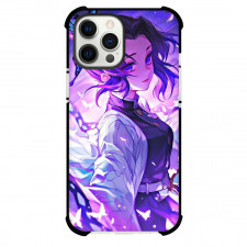 Demon Slayer Shinobu Kocho Phone Case For iPhone Samsung Galaxy Pixel OnePlus Vivo Xiaomi Asus Sony Motorola Nokia - Shinobu Kocho Portrait Glowing Purple Background