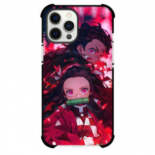 Demon Slayer Phone Case For iPhone Samsung Galaxy Pixel OnePlus Vivo Xiaomi Asus Sony Motorola Nokia - Tanjiro and Nezuko Ready to Fight Red Aura