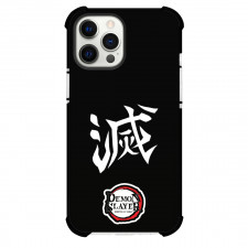 Demon Slayer Phone Case For iPhone Samsung Galaxy Pixel OnePlus Vivo Xiaomi Asus Sony Motorola Nokia - Word Art On Black Background