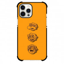 Demon Slayer Zenitsu Agatsuma Phone Case For iPhone Samsung Galaxy Pixel OnePlus Vivo Xiaomi Asus Sony Motorola Nokia - Comic Series Zenitsu Agatsuma Avatar On Orange Background