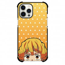 Demon Slayer Zenitsu Agatsuma Phone Case For iPhone Samsung Galaxy Pixel OnePlus Vivo Xiaomi Asus Sony Motorola Nokia - Zenitsu Agatsuma Avatar On Symbol Background