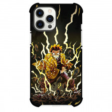 Demon Slayer Zenitsu Agatsuma Phone Case For iPhone Samsung Galaxy Pixel OnePlus Vivo Xiaomi Asus Sony Motorola Nokia - Zenitsu Agatsuma Floating Rocks Gaining Power