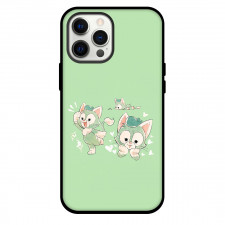 Duffy And Friends Gelatoni Phone Case For iPhone Samsung Galaxy Pixel OnePlus Vivo Xiaomi Asus Sony Motorola Nokia - Gelatoni Cute Cat Drawing On Green Background