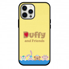 Duffy And Friends Phone Case For iPhone Samsung Galaxy Pixel OnePlus Vivo Xiaomi Asus Sony Motorola Nokia - Duffy And Friends Peeking Yellow Background