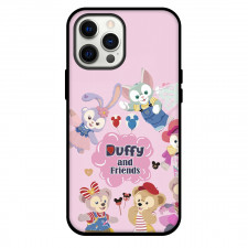 Duffy And Friends Phone Case For iPhone Samsung Galaxy Pixel OnePlus Vivo Xiaomi Asus Sony Motorola Nokia - Duffy And Friends Poster Pink Background