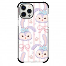 Duffy And Friends StellaLou Phone Case For iPhone Samsung Galaxy Pixel OnePlus Vivo Xiaomi Asus Sony Motorola Nokia - StellaLou Avatar On Pink Stripe Background
