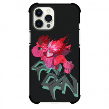 Dandadan Phone Case For iPhone Samsung Galaxy Pixel OnePlus Vivo Xiaomi Asus Sony Motorola Nokia - Characters Flying in Red Color