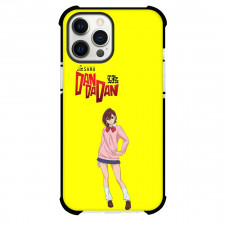 Dandadan Momo Ayase Phone Case For iPhone Samsung Galaxy Pixel OnePlus Vivo Xiaomi Asus Sony Motorola Nokia - Momo Ayase Standing Yellow Background