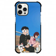 Dandadan Phone Case For iPhone Samsung Galaxy Pixel OnePlus Vivo Xiaomi Asus Sony Motorola Nokia - Ayase Momo and Okarun Sitting on a Bench