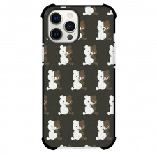 Danganronpa Monokuma Phone Case For iPhone Samsung Galaxy Pixel OnePlus Vivo Xiaomi Asus Sony Motorola Nokia - Monokuma Chibi Bear on Brown Background