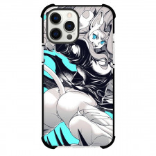 Darkstalkers Felicia Case For iPhone Samsung Galaxy Pixel OnePlus Vivo Xiaomi Asus Sony Motorola Nokia - Felicia Grayscale Comic Art Aqua Green Background