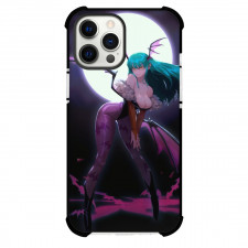 Darkstalkers Morrigan Case For iPhone Samsung Galaxy Pixel OnePlus Vivo Xiaomi Asus Sony Motorola Nokia - Morrigan Aensland Hands on Leg Pose Full Moon Background