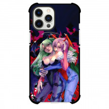 Darkstalkers Morrigan Case For iPhone Samsung Galaxy Pixel OnePlus Vivo Xiaomi Asus Sony Motorola Nokia - Morrigan & Lilith Aensland Back Hugging Bats Bsckgroundt
