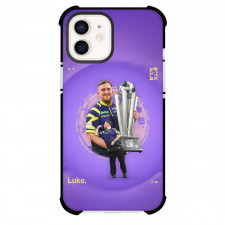 Darts Luke Littler Phone Case For iPhone Samsung Galaxy Pixel OnePlus Vivo Xiaomi Asus Sony Motorola Nokia - Luke Littler Holding Trophy On Purple Background