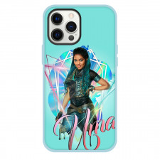 Descendants Uma Phone Case For iPhone Samsung Galaxy Pixel OnePlus Vivo Xiaomi Asus Sony Motorola Nokia - Uma Smile Portrait Poster In Cyan Backgrund
