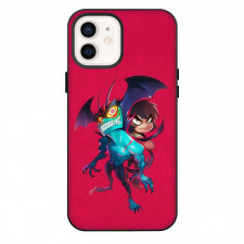 Devilman Crybaby Akira Fudo Phone Case For iPhone Samsung Galaxy Pixel OnePlus Vivo Xiaomi Asus Sony Motorola Nokia - Akira Fudo Chibi Art On Red Background