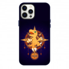 Digimon Agumon Case For iPhone Samsung Galaxy Pixel OnePlus Vivo Xiaomi Asus Sony Motorola Nokia - Agumon Portrait In Symbol Background