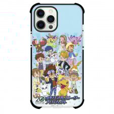 Digimon Case For iPhone Samsung Galaxy Pixel OnePlus Vivo Xiaomi Asus Sony Motorola Nokia - Characters Celebrating In Blue Background Poster