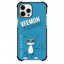 Digimon Veemon Case For iPhone Samsung Galaxy Pixel OnePlus Vivo Xiaomi Asus Sony Motorola Nokia - Veemon Waving Portrait In Blue Background Poster